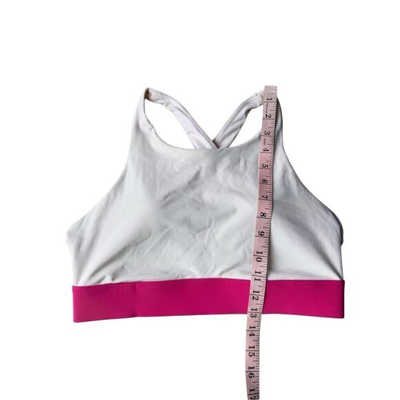 Fabletics No-Bounce Sports Bra In Tapioca/Plush Pink Size M - Picture 7 of 7
